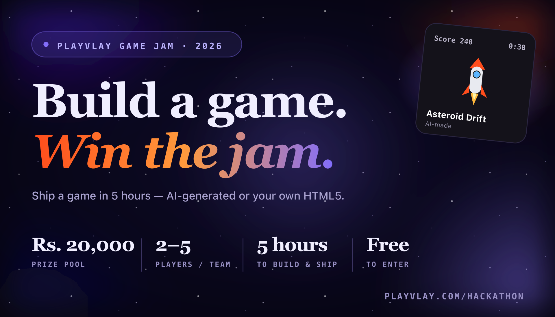 PlayVlay Hackathon Banner